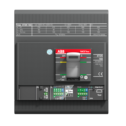 ABB Breaker Circuit Tmax XT1C 160 Fixed Four-Pole TMD R , 100A, Mccb, Type: XT1C 160 TMD 100-1000 4P FF, P/N: 1SDA067406R1 , Item : 221203002