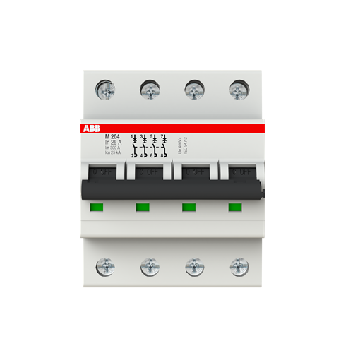 ABB Miniature Circuit Breaker, M204-25A-4P-25 A,  P/N:  2CDA284799R0251 , Item : 221202990