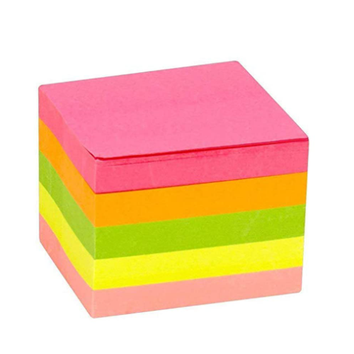 Sticky Note Pad Multi-Color Size 3 x 2 Inch, 100 Sheets