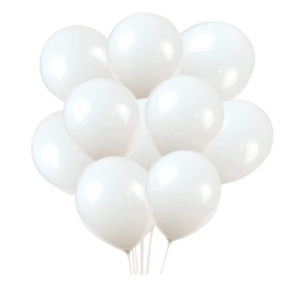White Round Balloon Pack of 100 Pcs