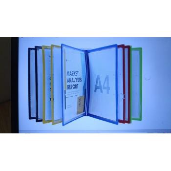 Wall Unit Folder A4 With 10 Folders (Mixed)-Wall Hanging Documents Storage File Folders A4