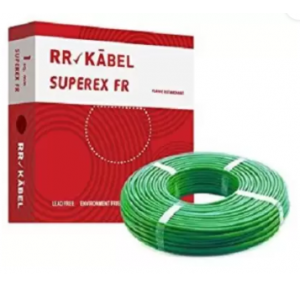 RR Kabel Cable 1 Core 6 Sqmm FR PVC Insulated Wire Green ( 90mtr)