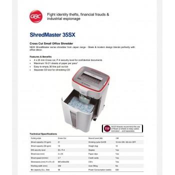 GBC Shredmaster Cross Cut Small Office Shredder , Model - 35SX, Page capacity -21 pages