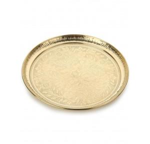 Brass Finish Thali 12 Inch 400gm