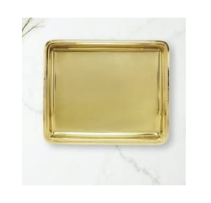 Brass Finish Tray 15 Inch - 400 Gm