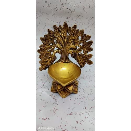 Brass Diya Tree Design - 500 Gm