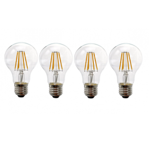 Round Shape E27 Base LED Filament Bulb (9W, Warm White)