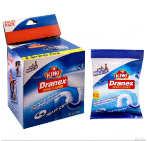 Kiwi Dranex Drain Cleaner, 300 Gm (Pack Of 6 Packet Of 50Gm)