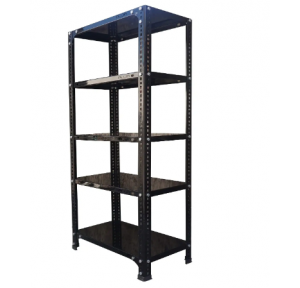 MS Slotted Angle Rack With 5 Shelves, Angle 14 Gauge & Shelves 18 Gauge 72 X 35.5 X 17 Inch