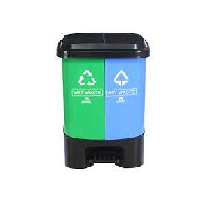 Nilkamal Two Compartment Dustbin Plastic 10 Ltr