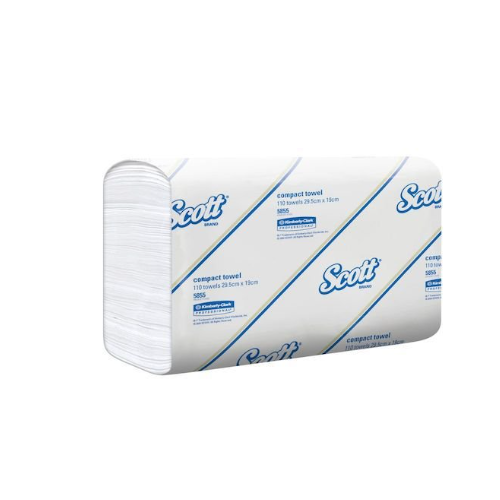 Scott C Fold Towel-, Model -5855, White