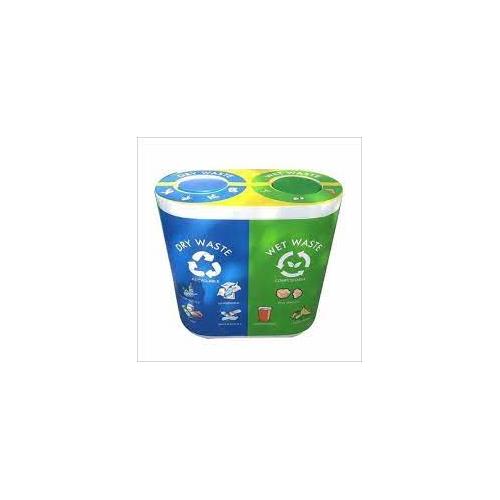 ZIH Duo Dustbin FRP-A7 Dimension: 31x17x32 Inch FRP 60 Ltrs x 2