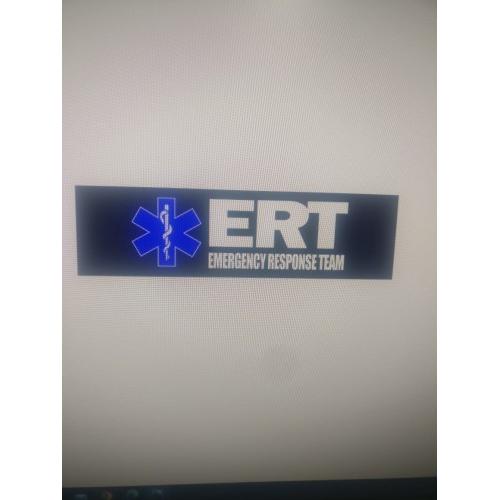 E.R.T Sticker, 10x3 Inch