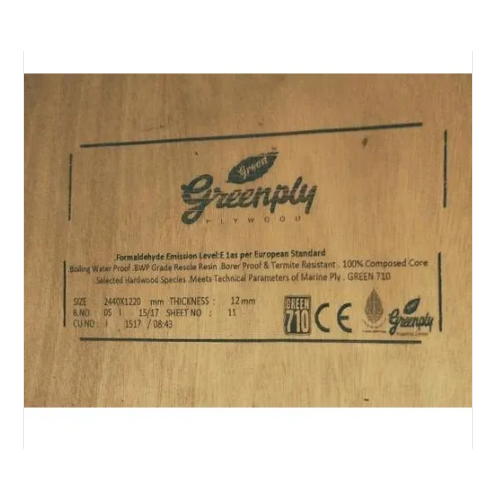 Greenply Greenply Ply Board Wooden 12mm Size: 8 X 4 Feet