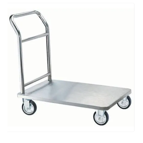 MS Platform Trolley With Wheel, SizeÂ  4 X 2.6 Feet, Platform Gauge - 16, Pipe Gauge - 14, Capacity - 500 Kg