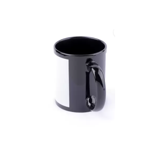 Ceramic Patch Black Mug With Print 330Ml