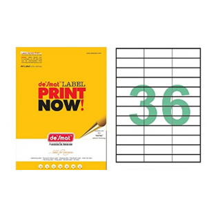 Desmat Plain ST-2 A4 Size Address Sticker, Pack Of 100