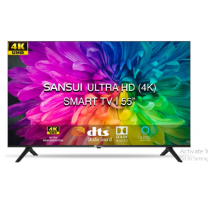 Sansui 140Cm (55 inches) 4K Ultra HD Certified Android LED TV JSW55ASUHD (Mystique Black)