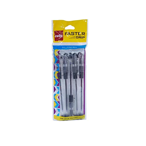 Cello Faster Grip Ball Pen - Black