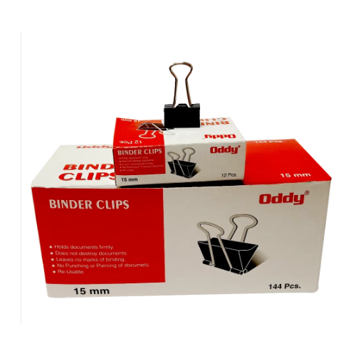 Oddy Binder Clip 15mm ( Pack Of 12 Pcs ) 12 Packs
