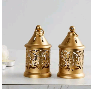 Brass Candle Stand With Gold Paint, Size - 12 X 8 Cm, Weight - 200Gm