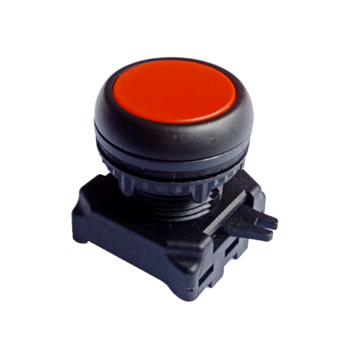 L&T Red ON Push Button With 1 NO Point