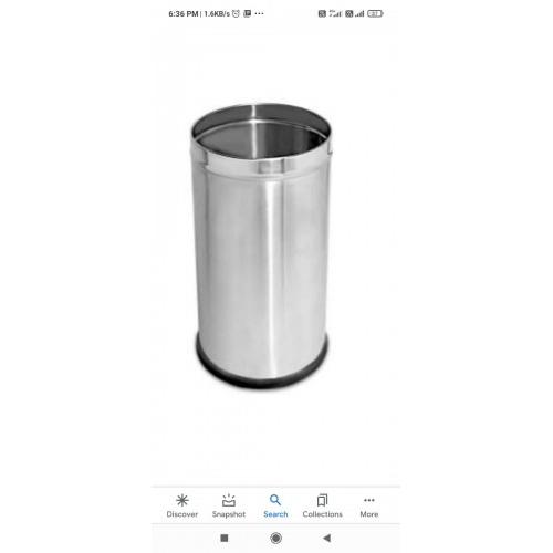 Metal Dustbin Solid BinSize 14x24 Inch SS304 60 Ltr