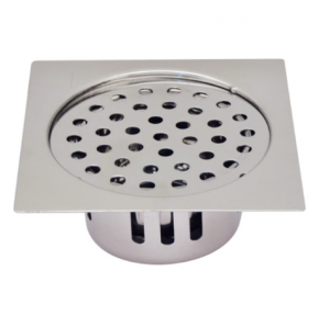 Viking SS 430 Drain With Cockroach Trap Square Length - 4 Inch Width - 4 Inch,  48502