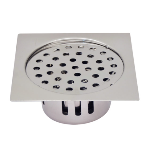 Viking SS 430 Drain With Cockroach Trap Square Length - 4 Inch Width - 4 Inch,  48502