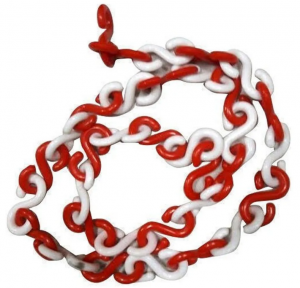 Safety Chain PVC Type 1 Mtr (Red And White)