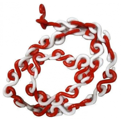 Safety Chain PVC Type 1 Mtr (Red And White)