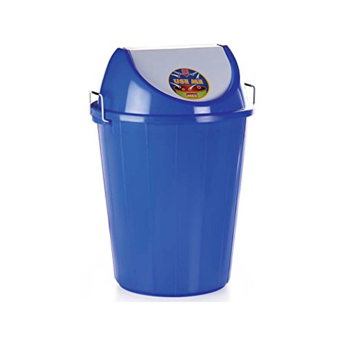 Aristo Swing Dustbin  Trash Bucket With Lid Size 28Cm x 38.1Cm Blue Color Plastic 16 Ltr