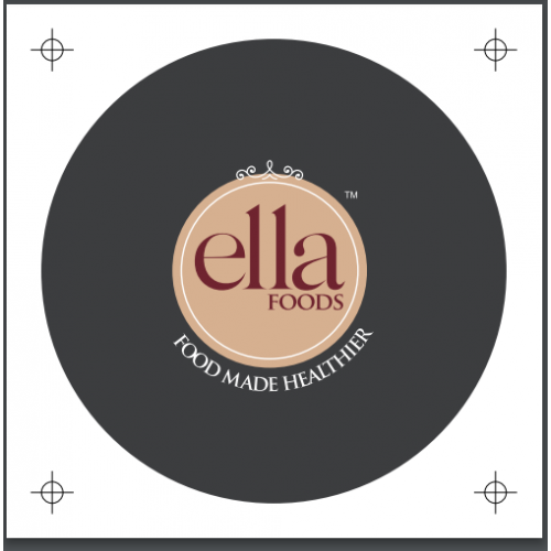 Sticker Ella Foods Nuts And Lid label, Dia 62mm, 170 GSM  Art Paper With Matte Lamination, With  Spot UV On The Product