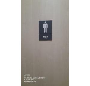 Acryllic Braille Signages For Mens Rest Room 5