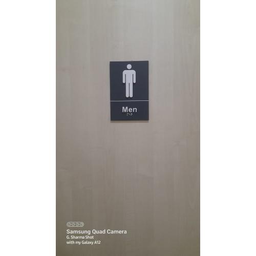 Acryllic Braille Signages For Mens Rest Room 5
