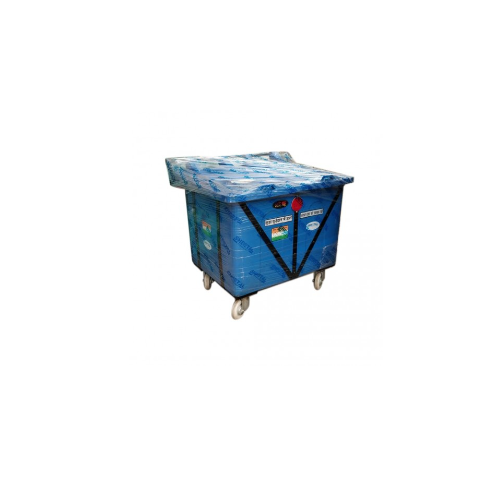 Sheetal Dustbin With Frame And Wheels  SWM-MBIN-1100 Blue Color LLDPE 1100 Ltr Top - 1350x950mm, Bottom - 1320x870mm, Height- 950mm