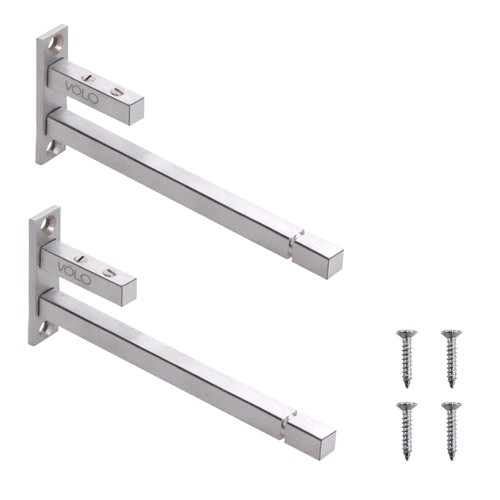Stainless Steel  Bracket/Glass Shelf Support Adjustable Size F 6 Inch