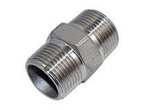 Brass Chrome Plated Hex Nipple 1/2 Inch to 1/2 Inch Diameter Male Threaded Length 1 Inch