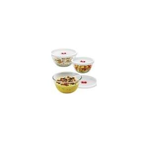 Borosil Oven & Microwave Safe Glass Serving Bowl With Lid 1.3  ltr