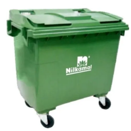 Nilkamal Dust Bin Green With 4 Wheels WB1100L Plastic 1100 Ltr 1370x1077x1325mm