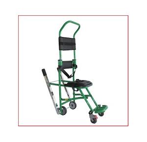 Resguardo Evacuation Chair Premium Model 03USHAFAIDEC-P Single Operator, Aluminium Frame (32mm Dia), Front Wheel With Brake, Foldable Foot Rest Load Bearing Capacity- 180 Kg