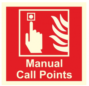 Manual Call Point Signage With Auto Glow, H 210mm X L 160mm, Thickness - 3mm, Material -Sunboard