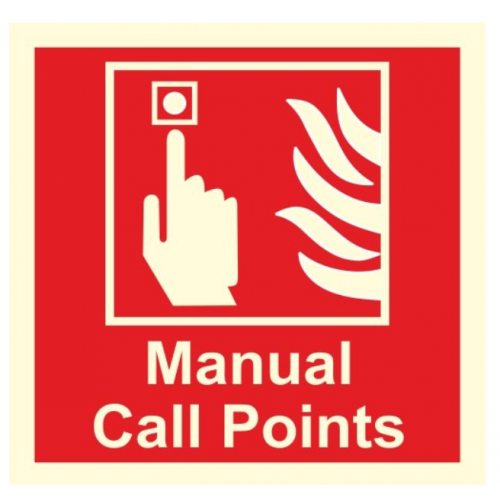 Manual Call Point Signage With Auto Glow, H 210mm X L 160mm, Thickness - 3mm, Material -Sunboard