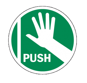 Push Signage With Auto Glow, 75mm x 3mm