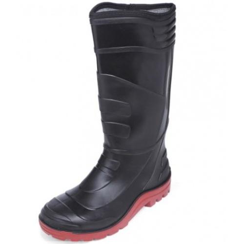 Acme AP-31 I-Square Steel Toe Black Gumboots, 6-11 Inch