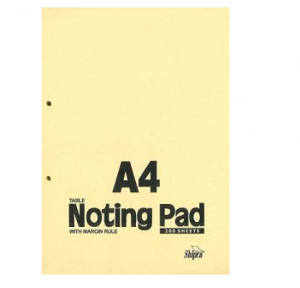 Shipra A4 Note Pad Yellow 100 Pages