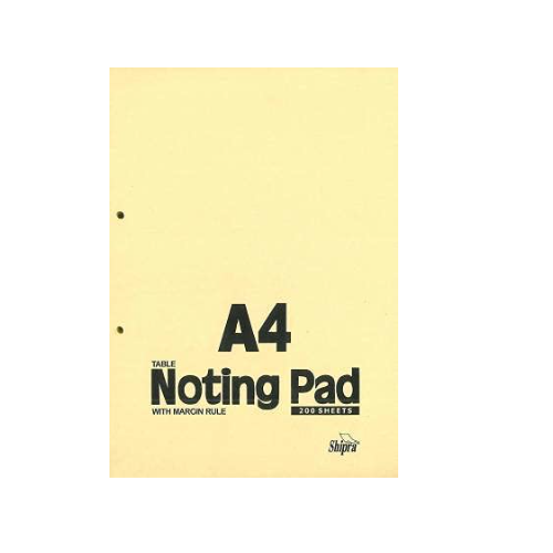 Shipra A4 Note Pad Yellow 100 Pages