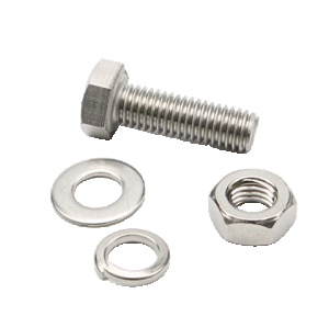 SS Nut Bolt With Double Washer 6 x 40 mm