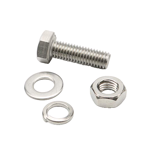 SS Nut Bolt With Double Washer 6 x 40 mm