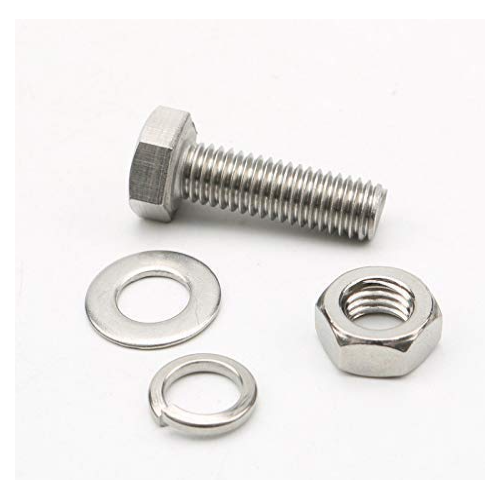 SS Nut Bolt With Double Washer 16 x 50 mm